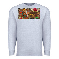 Heather Grey (preview)western turquoise gemstone horse cowhide leopard floral backg Premium Sweatshirt - Artiststas