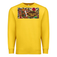 Lemon (preview)western turquoise gemstone horse cowhide leopard floral backg Premium Sweatshirt - Artiststas
