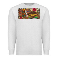 Oatmeal Heather (preview)western turquoise gemstone horse cowhide leopard floral backg Premium Sweatshirt - Artiststas