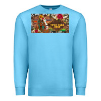 Ocean Blue (preview)western turquoise gemstone horse cowhide leopard floral backg Premium Sweatshirt - Artiststas
