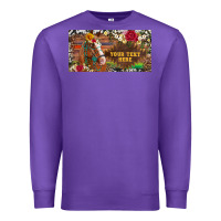 Purple (preview)western turquoise gemstone horse cowhide leopard floral backg Premium Sweatshirt - Artiststas