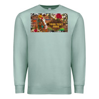 (preview)western Turquoise Gemstone Horse Cowhide Leopard Floral Backg Premium Sweatshirt | Teevron
