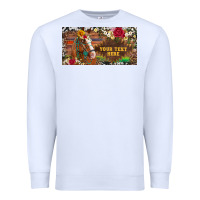 White (preview)western turquoise gemstone horse cowhide leopard floral backg Premium Sweatshirt - Artiststas