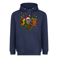 Navy joy with reindeer ado Heavyweight Hoodie - AdoDesignShop