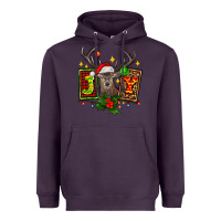 Plum joy with reindeer ado Heavyweight Hoodie - AdoDesignShop