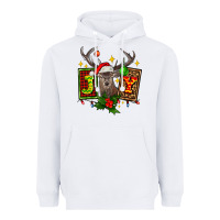 White joy with reindeer ado Heavyweight Hoodie - AdoDesignShop