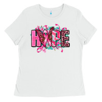 White hope with butterfly's Ladies Tee - AdoDesignShop
