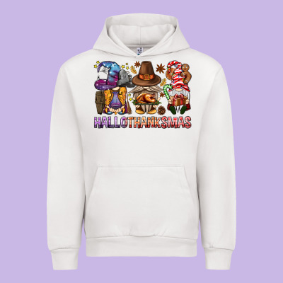 Hallothanksmas Gnomies Bbs Urban Hoodie Designed By Bundleandbundleshop