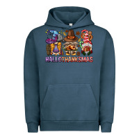 Pigment Midnight Navy hallothanksmas gnomies bbs Urban Hoodie - BundleAndBundleShop