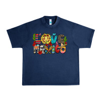 Navy love mexico Urban Heavy Tee - Zillion Design Studio