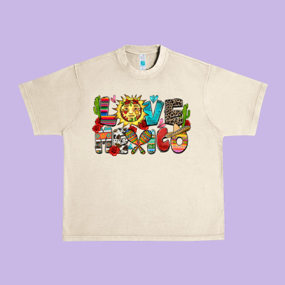 Love Mexico Urban Heavy Tee Designed By Zillion Design Studio