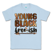 Dusty Blue Young black free-ish Classic Tee - Zillion Design Studio