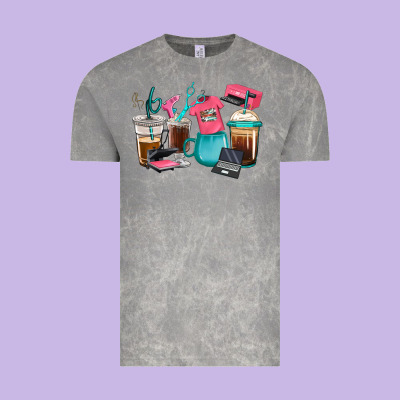 Vintage Tee crafting coffee cups