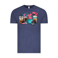 Vintage Denim crafting coffee cups Vintage Tee - RanaPortraitStore