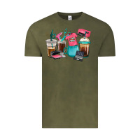 Vintage Olive crafting coffee cups Vintage Tee - RanaPortraitStore