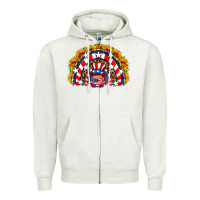 Oatmeal Heather usa gnome sunflower rainbow Zipper Hoodie - HRA Design Shop