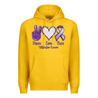 Lemon Peace love cure Testicular Cancer Premium Hoodie - NancyCooperArtShop