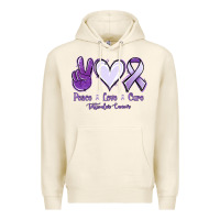 Tofu Peace love cure Testicular Cancer Premium Hoodie - NancyCooperArtShop