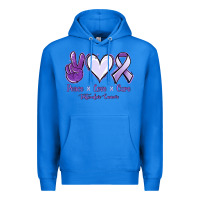 True Royal Peace love cure Testicular Cancer Premium Hoodie - NancyCooperArtShop