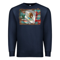 Navy mexico gemstone leopard Premium Sweatshirt - AdoDesignShop