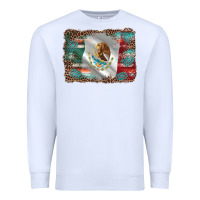 White mexico gemstone leopard Premium Sweatshirt - AdoDesignShop