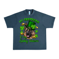 Midnight Navy st.patrick's day my shepherd is my lucky charm Urban Heavy Tee - RanaPortraitStore