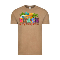 Vintage Coffee the beach is my happy place Vintage Tee - RanaPortraitStore