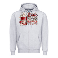 Heather Grey baseball mom coffee Zipper Hoodie - RacoonDesign