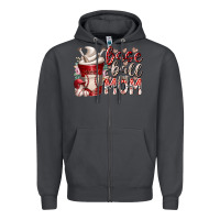 Smoke baseball mom coffee Zipper Hoodie - RacoonDesign