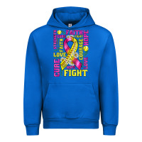 Cobalt breast cancer softball ribbon love cure fight bbs Urban Hoodie - BundleAndBundleShop