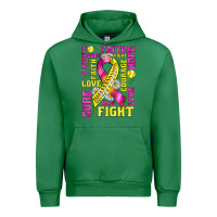Emerald breast cancer softball ribbon love cure fight bbs Urban Hoodie - BundleAndBundleShop
