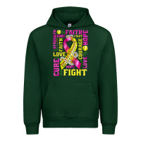 Forest Green breast cancer softball ribbon love cure fight bbs Urban Hoodie - BundleAndBundleShop