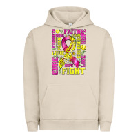 Pigment French Oak breast cancer softball ribbon love cure fight bbs Urban Hoodie - BundleAndBundleShop