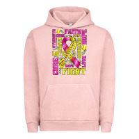 Pigment Salmon breast cancer softball ribbon love cure fight bbs Urban Hoodie - BundleAndBundleShop
