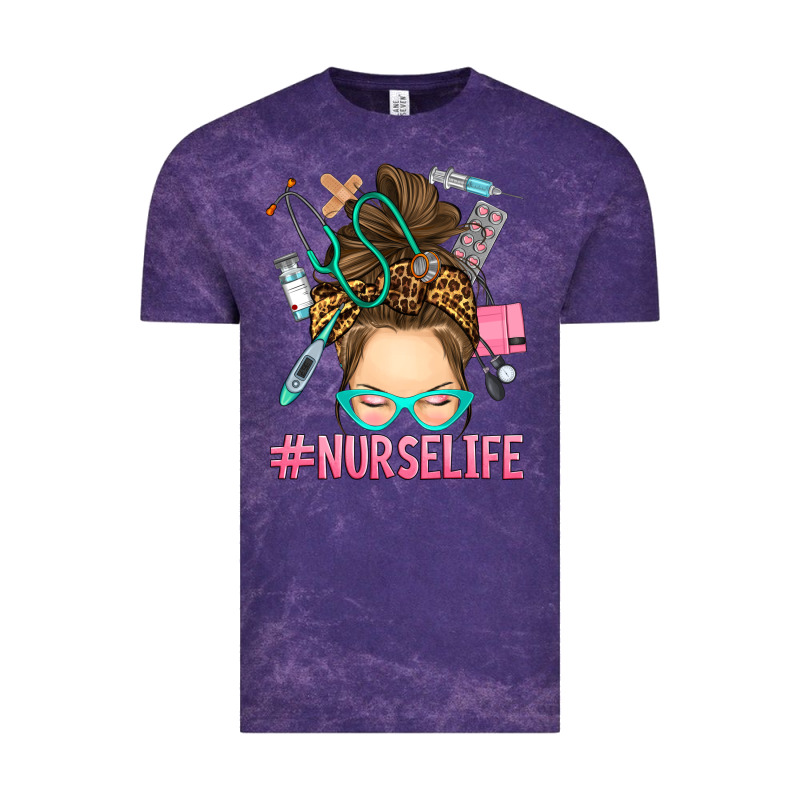 Messy Bun Nurse Life Vintage Tee by RanaPortraitStore | Teevron