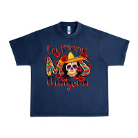 Navy la mama mas chingona Urban Heavy Tee - Zillion Design Studio