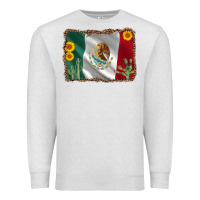 Oatmeal Heather mexico flag sunflower cactus Premium Sweatshirt - AdoDesignShop
