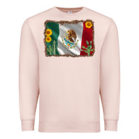 Pale Pink mexico flag sunflower cactus Premium Sweatshirt - AdoDesignShop