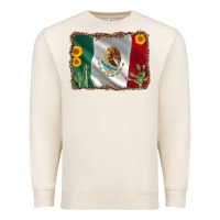 Sandshell mexico flag sunflower cactus Premium Sweatshirt - AdoDesignShop