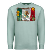Seafoam mexico flag sunflower cactus Premium Sweatshirt - AdoDesignShop
