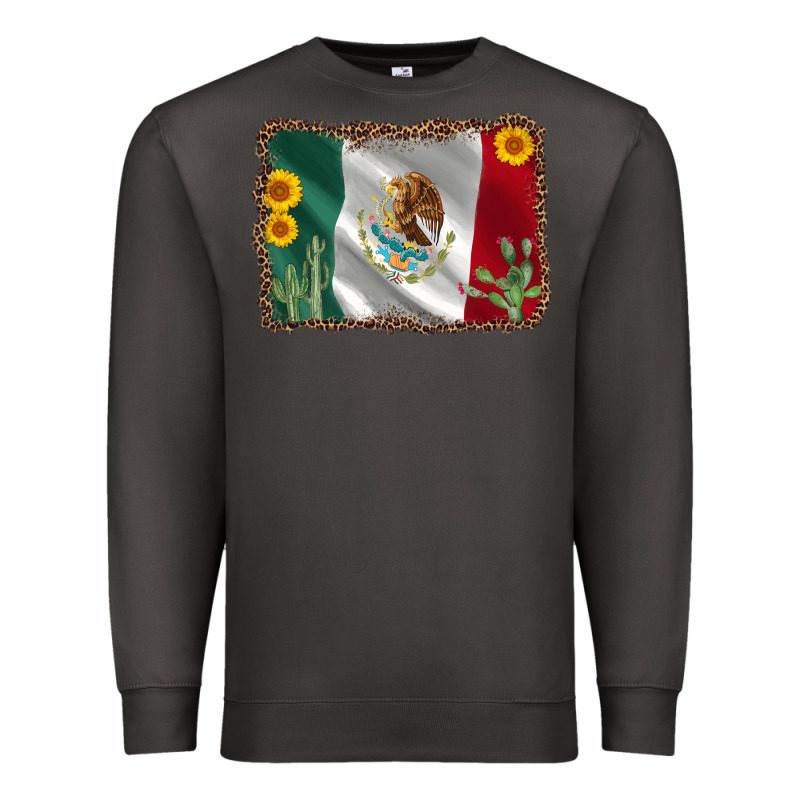 Mexico Flag Sunflower Cactus Premium Sweatshirt by AdoDesignShop | Teevron