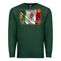 Sports Green mexico flag sunflower cactus Premium Sweatshirt - AdoDesignShop