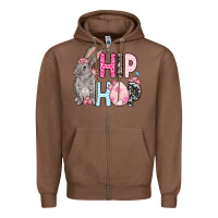 Chestnut Easter Day Hip hop bunny Zipper Hoodie - OliviaCreatesArt