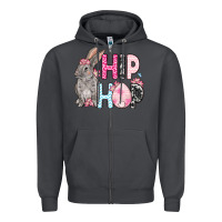 Smoke Easter Day Hip hop bunny Zipper Hoodie - OliviaCreatesArt