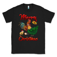 Black merry christmas chickens Classic Tee - RanaPortraitStore