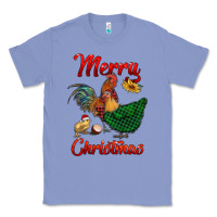 Colony Blue merry christmas chickens Classic Tee - RanaPortraitStore