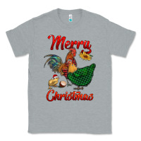 Heather Grey merry christmas chickens Classic Tee - RanaPortraitStore