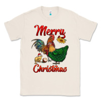Natural merry christmas chickens Classic Tee - RanaPortraitStore
