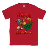 Red merry christmas chickens Classic Tee - RanaPortraitStore