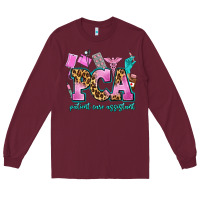 Burgundy pca patient care assistant Long Sleeve Tee - AdoDesignShop
